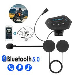 Draagbare luidsprekers Motor BT Helm Headset Draadloos handsfree bellen Kit Stereo Anti-interferentie Waterdichte muziekspeler Luidspreker 230826