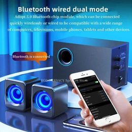 Draagbare luidsprekers Multi -apparaat Compatibiliteit Subwoofer Bluetooth -luidspreker Hifi Stereo Music Center Home Speaker Sound System Caixa de Som Para PC J240505
