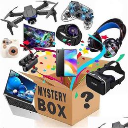 Portable Speakers Mystery Box Electronics Random Boxes Birthday Surprise Gifts Adt Lucky Such as Drones Smart Watches Bluetooth Spea Dhvf5