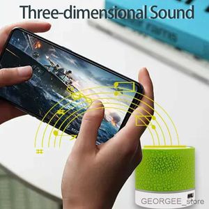Draagbare luidsprekers Nieuwe mini Portable Car Audio Dazzling Crack LED Wireless Bluetooth 5.1 Subwoofer luidsprekerkaart voor mobiele telefoon luidspreker