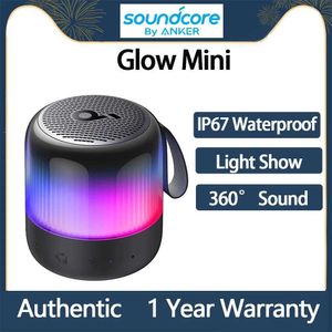 Haut-parleurs portables Original Anker SoundCore Luminous Mini Bluetooth sans fil Bluetooth Portable Affichage de lumière imperméable extérieure Camping EQ Camping J240505