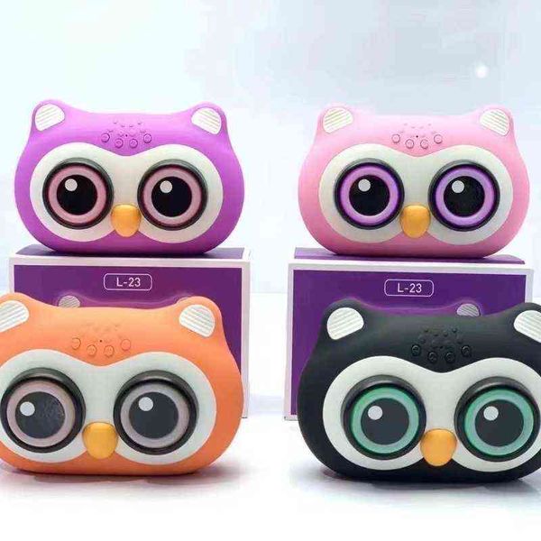 Haut-parleurs portables Hibou Lumières Sans Fil Bluetooth Audio Bande Dessinée Mignon Mini Portable Lourd Basse Téléphone Ordinateur Universel T220831