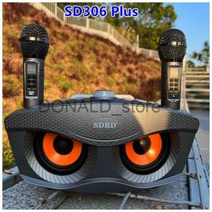 Hibou SD306Plus 2-en-1 Portable famille KTV karaoké haut-parleurs Bluetooth 30W caisson de basses sans fil colonne avec double Microphone Boombox J240117