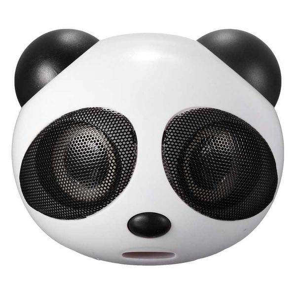 Haut-parleurs portables Panda Multimedia Portable USB Mini Digital Square 35mm Filaire Super Bass Stéréo Haut-Parleur Subwoofer avec micro pour Ordinateur Portable Z0317