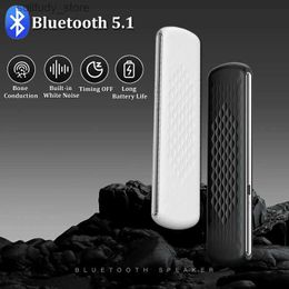 Draagbare luidsprekers Pocket Bluetooth-luidspreker, beengeleidende draadloze stereoluidspreker met ingebouwde witte ruis om de slaap te verbeteren Q240328