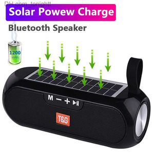 Altavoces portátiles Columna portátil Inalámbrico Bluetooth Altavoz de graves Caja de música estéreo Banco solar Boombox Impermeable USB AUX Radio FM Super Bass Z230801