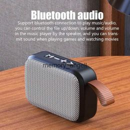 Haut-parleurs portables Tissu portable Haut-parleur Bluetooth sans fil Qualité sonore HIFI Radio FM Subwoofer Mini Sports de plein air Lecteur USB Carte TF Audio HKD230904