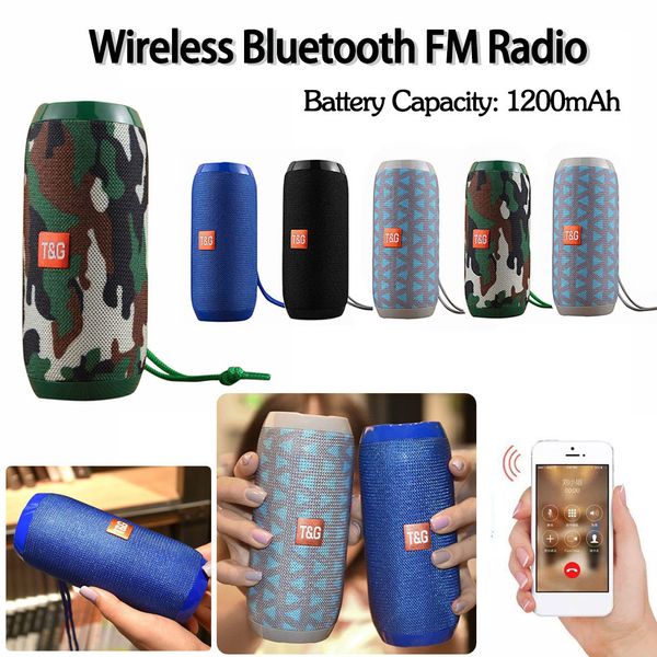 Haut-parleurs portables Haut-parleur Hifi sans fil Portable 1200mAh étanche altavoz haut-parleurs compatibles Bluetooth haut-parleur caisson de basses Radio FM Aux 230826