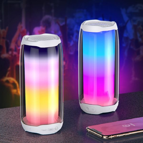 Altavoces portátiles PULSE4 Altavoz Bluetooth inalámbrico Pulse 4 Sonido estéreo de graves profundos portátil a prueba de agua con luz LED Partybox para altavoz portátil de fiesta