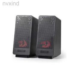 Draagbare luidsprekers Redragon GS513 PC Gaming Luidspreker 2.0 Channel Stereo Desktop Quality Bass USB Computer luidspreker met rode achtergrondverlichting D240425