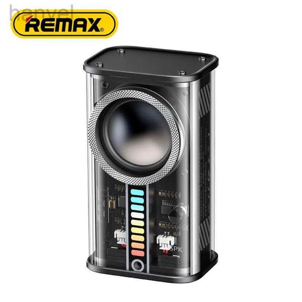 Haut-parleurs portables Remax RB-M68 Clear Mecha Haut-parleur sans fil Bluetooth 5.3 Interconnexion TWS Super Bass Connexion à 2 haut-parleurs 240314