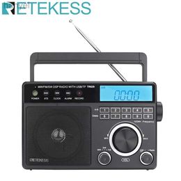 Haut-parleurs portables Retekess TR629 Radios portables AM FM SW Radio toutes ondes rechargeables multibandes ondes courtes Radio pleine bande haut-parleur Mp3 réveil 24318