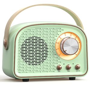 Draagbare luidsprekers Retro Bluetooth-luidspreker Leuke mini-luidspreker met FM-radio Draagbare draadloze luidspreker met TWS-muziekspeler Hifi Stereo TF USB 231122