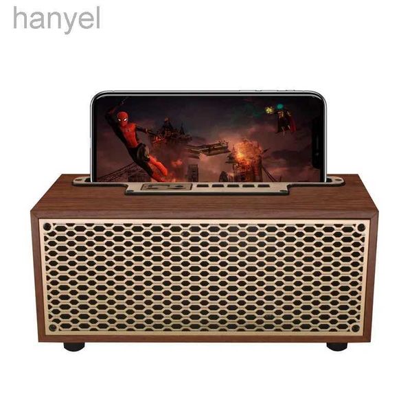 Haut-parleurs portables Haut-parleur Bluetooth rétro TWS sans fil caisson de basses système de son à distance Altavoz Portable Bluetooth Home cinéma haut-parleur en bois 24318