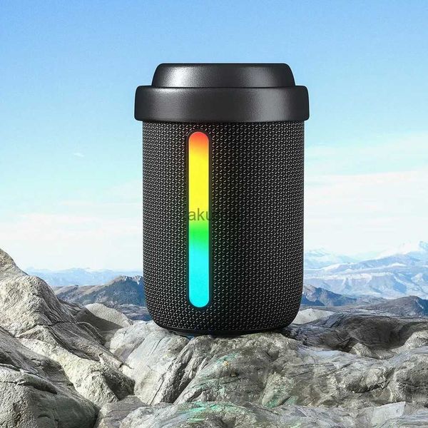 Altavoces portátiles Rockmia EBS-706 6w Nuevo Mini Altavoz portátil con luz RGB Bluetooth 5.0 Inalámbrico Potente Boombox de graves con perilla de control de volumen YQ240106