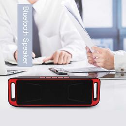 Draagbare luidsprekers SC208 Draagbare draadloze Bluetooth-luidspreker met radio FM Stereo Subwoofer Boombox Ingebouwde microfoon Dubbele luidsprekers Ondersteuning USB AUX