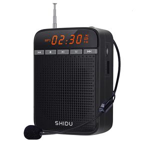 Haut-parleurs portables SHIDU 10W Amplificateur de voix pour enseignants Mégaphone AUX Audio Haut-parleur Enregistrement Radio FM avec microphone filaire Guide touristique 230419