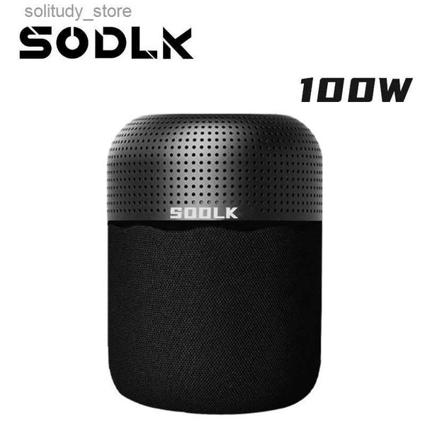 Altavoces portátiles SODLK Altavoz Bluetooth de alta potencia de 100 W con altavoz Bluetooth de alta potencia IPX7 impermeable T100 potente altavoz Bluetooth Q240328