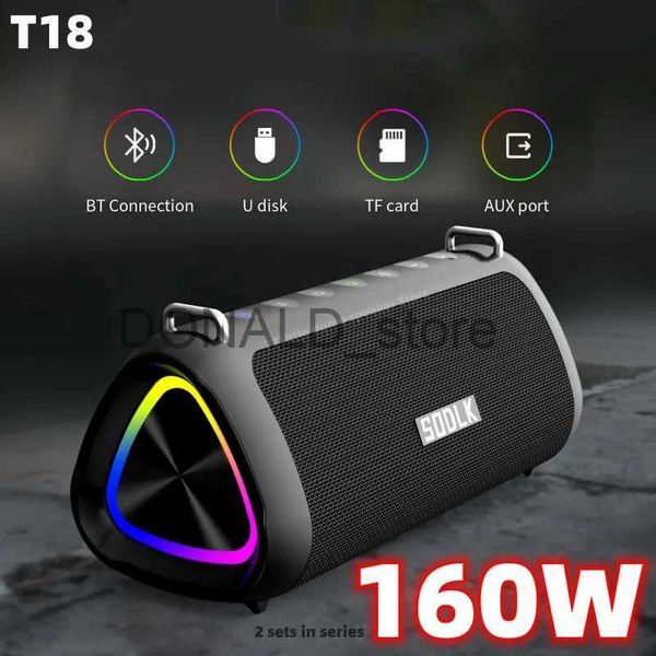 Altavoces portátiles SODLK T18 Phantom 80W Máquina de karaoke para exteriores de alta potencia Altavoces Bluetooth inalámbricos portátiles Batería de 10000 mAh Batería de larga duración J240117