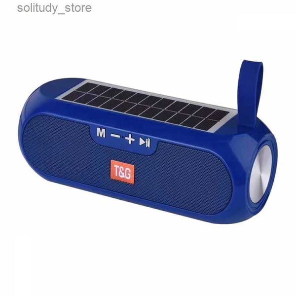 Altavoces portátiles Carga solar Altavoz Bluetooth Caja de música estéreo resistente al agua y compatible Banco de energía portátil Q240329