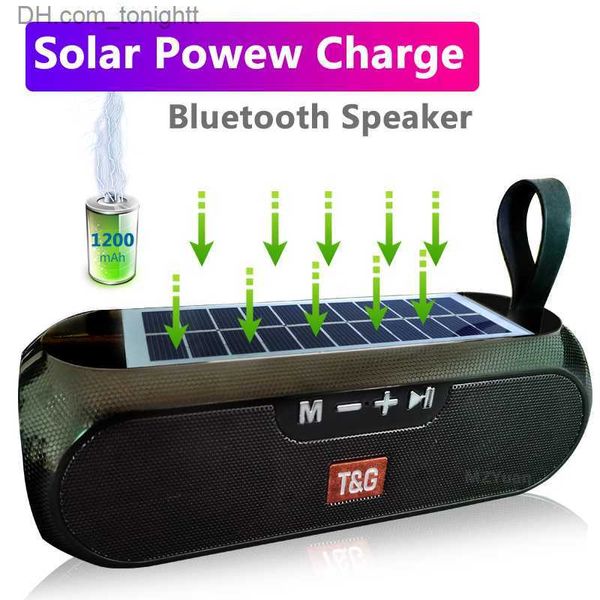Haut-parleurs portables Banque Portable solaire haut-parleur Portable Bluetooth stéréo boîte à musique Boombox haut-parleur extérieur étanche Caixa De Som Z230801