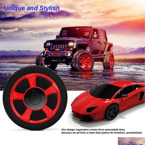 Altavoces portátiles Neumático de coche deportivo Altavoz Bluetooth Altavoz en forma de rueda de montar con soporte de micrófono Tarjeta TF Reproductor de MP3 Bicicleta al aire libre T Dhoz1