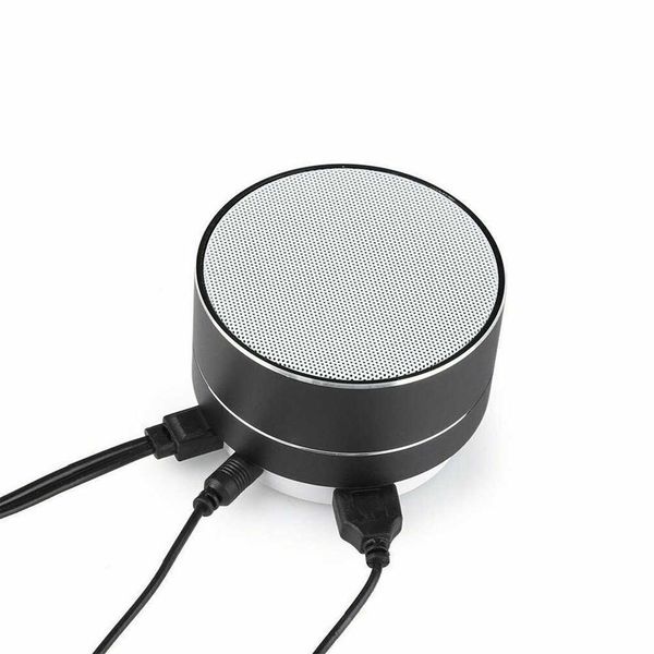 Altavoces portátiles Estéreo Inalámbrico Bluetooth Altavoz Entrada AUX Tarjeta de Llamada Manos Libres Caja de Sonido pequeña Negro