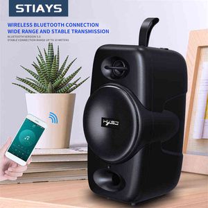 Haut-parleurs portables STIAYS TWS Haut-parleur portable Bluetooth 5.0 Colonne de basse sans fil Musique Vibro Haut-parleurs Subwoofer Carte TF AUX Subwoofer Haut-parleur T220831