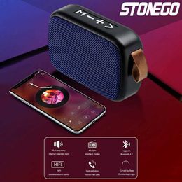 Haut-parleurs portables Stonego 1PC Portable Mini Bluetooth Sound 3D Stéréo Music stéréo Surround Bass Outdoor En haut-parleur FM-TF Carte S2452402 {Catégorie}