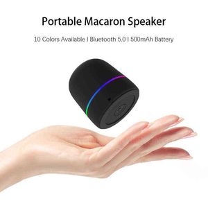 Haut-parleurs portables Super-mini haut-parleur Bluetooth portable multicolore voiture Audip basse petit Macaron haut-parleurs sans fil Boombox pour téléphones musique cadeau T220831