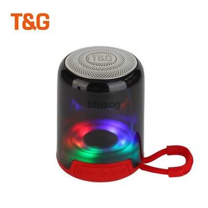 Haut-parleurs portables TG-314 LED lumière sans fil Bluetooth haut-parleur Portable lanière Mini carte Support AUX FM Radio fonction d'appel extérieur 2023 nouveau TWS YQ240116