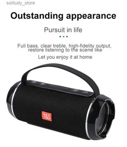 Draagbare luidsprekers TG116C Wireless Power Bluetooth -luidsprekerbox Outdoor Subwoofer Muziekcentrum Boombox 3D Stereo Radio Q240328