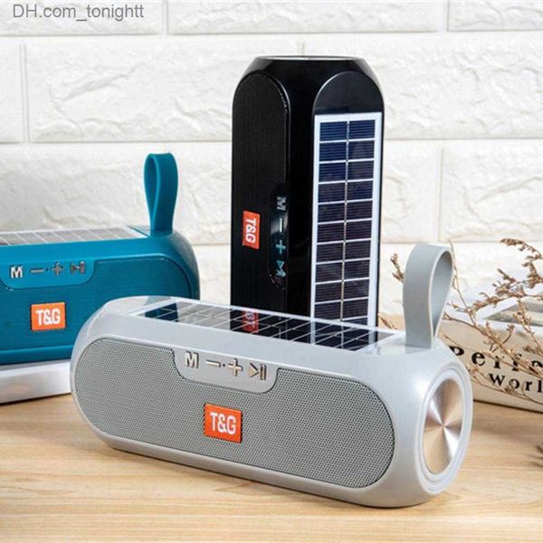 Haut-parleurs portables TG182 Charge solaire Haut-parleurs stéréo portables Appel Bluetooth sans fil avec micro Haut-parleur extérieur Étanche Radio FM Barre de son Q230904