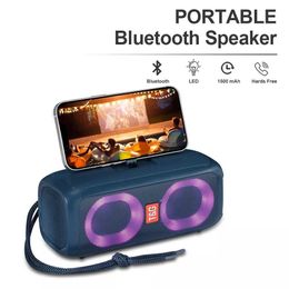 Draagbare luidsprekers TG333 30W Caixa De Som Bluetooth-luidspreker Dubbele muziekspelerkaart Buiten Draadloze subwoofer Kleurrijk licht met FM-radio AUX