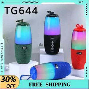 Haut-parleurs portables TG644 haut-parleur Bluetooth caisson de basses sans fil extérieur Mini Audio RGB carte lumineuse colorée Portable cadeau de noël haut-parleur YQ240106