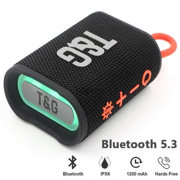 Haut-parleurs portables TWS haut-parleur Bluetooth sans fil petit caisson de basses Portable TF boîte de son de lecture de musique haut-parleur extérieur domestique Radio FM TG396 YQ240116