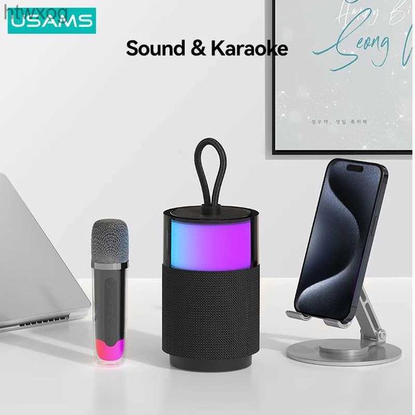 Haut-parleurs portables USAMS YX012 haut-parleur Bluetooth 360 paysage sonore Surround Bluetooth 5.3 carte TF USB entrée Audio AUX pour ordinateur portable YQ240124