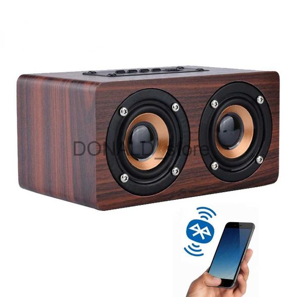 Altavoces portátiles Altavoz Bluetooth inalámbrico de madera vintage Cine en casa 360 estéreo envolvente Subwoofer HiFi Garantía de choque Barra de sonido para TV Boom Box J240117