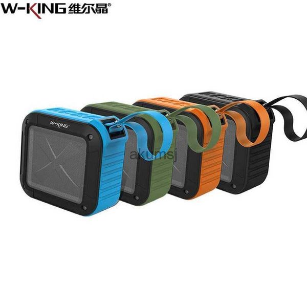 Altavoces portátiles W-KING S7 mini altavoz inalámbrico portátil a prueba de agua con TF/FM/AUX/NFC altavoz de bicicleta bluetooth para exteriores para teléfonos altavoces YQ240106