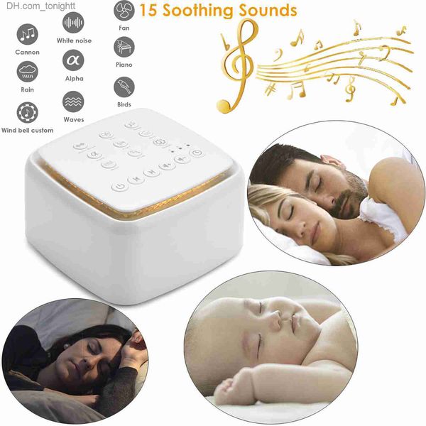 Haut-parleurs portables Machine à bruit blanc Type-C Machine sonore de sommeil à arrêt temporisé rechargeable pour la relaxation du sommeil pour bébé adulte voyage au bureau Q230904