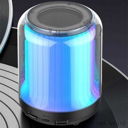 Draagbare luidsprekers Draadloze Bluetooth coole LED-kleurverlichting auto mini stereo subwoofer geluidskwaliteit luidsprekers R230801