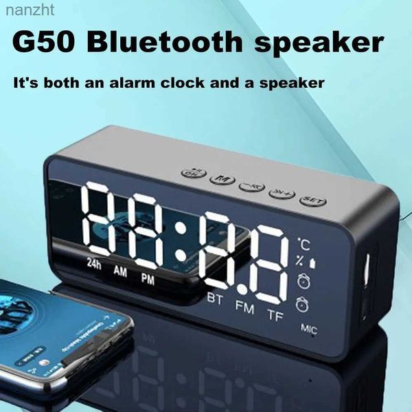 Haut-parleurs portables en haut-parleur Bluetooth sans fil avec un mini-miroir FM MIRROIR ALARME Suivi audio et réception des invites vocales k wx