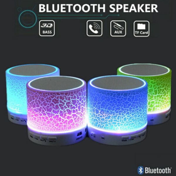 Draagbare luidsprekers Draadloos Smart Bluetooth Crack Lichtgevende lichten Oplaadbare kaart Mini-stereo voor computer Smartphone 221119