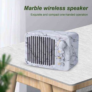 Haut-parleurs portables Boîte de son sans fil Haute fidélité Longue durée de veille Mini Bluetooth-compatible5.0 Marbling Haut-parleur pour écouter de la musique T220831