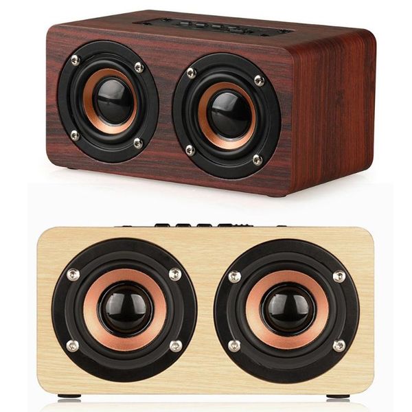 Altavoces portátiles Altavoz inalámbrico Mini teléfono de madera Computadora de alta potencia Subwoofer Creativo Regalo Estéreo Audio