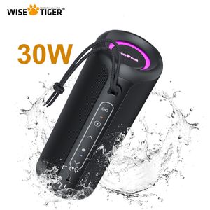 Altavoces portátiles WISETIGER Altavoz Bluetooth portátil 30W IPX7 impermeable potente caja de sonido Bass Boost doble emparejamiento verdadero estéreo inalámbrico al aire libre 230826