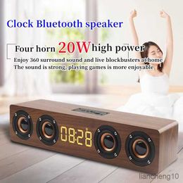 Draagbare luidsprekers Houten Bluetooth-luidsprekers Soundbar TV Echo Wall Home Theatre-geluidssysteem Geluidskwaliteit Soundbox voor pc/tv R230731
