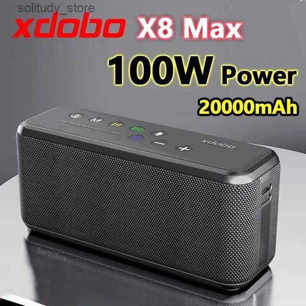 Altavoces portátiles XDOBO X8 Max 100W Ultra Power Caja de altavoz Bluetooth inalámbrico portátil TWS Subwoofer y capacidad de batería de 20000mah Caixa De Som Q240328