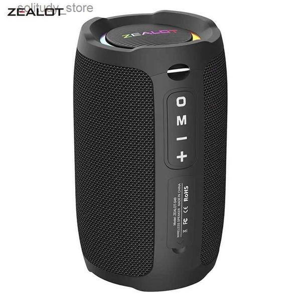 Haut-parleurs portables ZEALOT S49 haut-parleur Bluetooth portable 20W IPX7 haut-parleur puissant étanche avec basses améliorées double paire TF TWS USB Q240328
