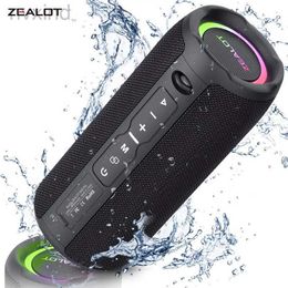 Haut-parleurs portables Zealot S49Pro Bluetooth portable Bluetooth 20W IPX6 Boîte de son puissante imperméable Bass Bass Boost Double Pailing True Wireless Enceinte D240425